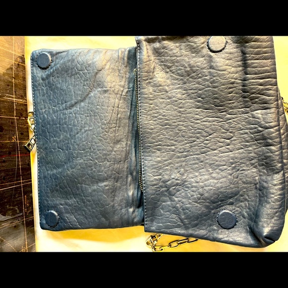 Zadig & Voltaire Blue Leather Bag with Silver Chain - Picture 5 of 12